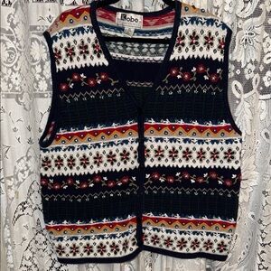 Kobe Women's Colorful Patterned Cardigan Vest